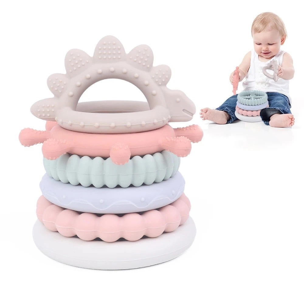 Colorful Rainbow Stacking Toys - Silicone