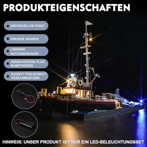 LED Light Set for LEGO 21350 Jaws - Copper