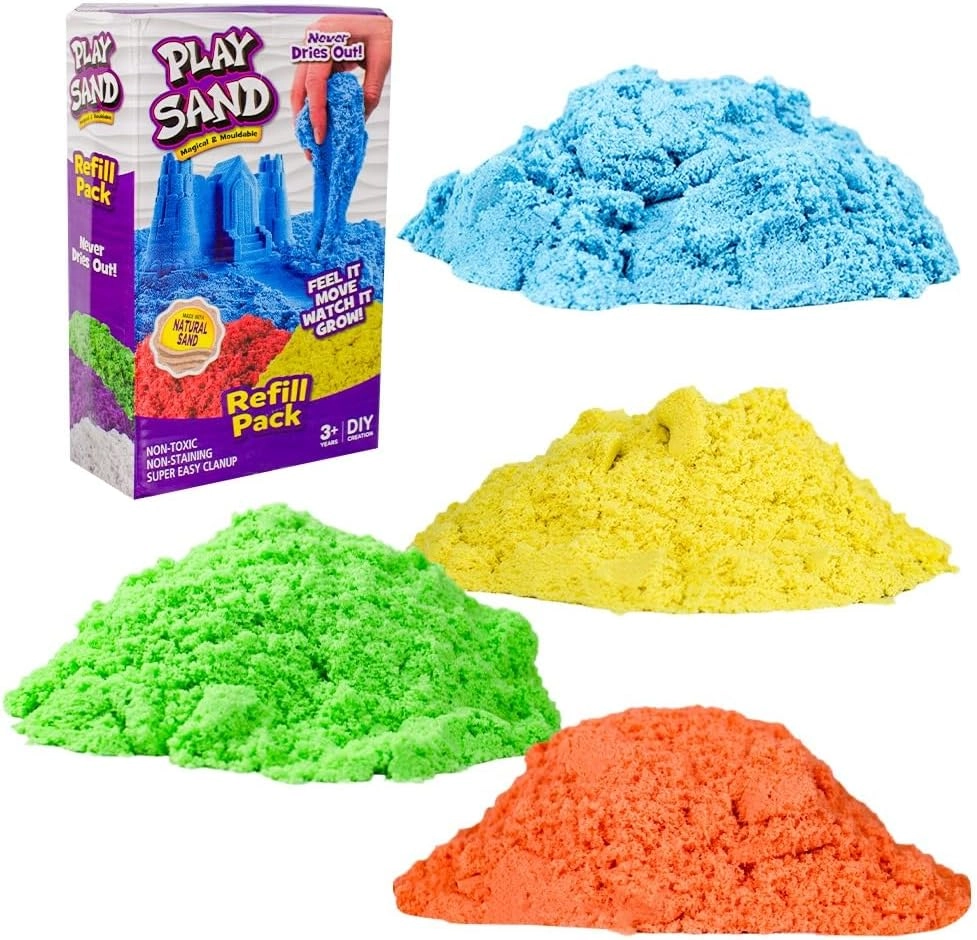 UKR Magical & Moldable Play Sand Refill Pack - 4 Colors 250g per pack