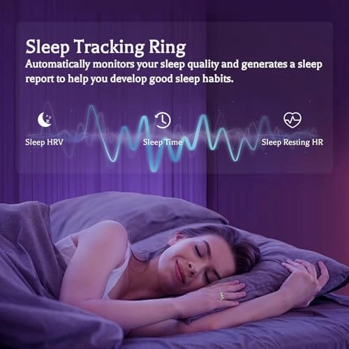 Smart Ring - IP68 Heart Rate + Charging Case - 300 mah battery