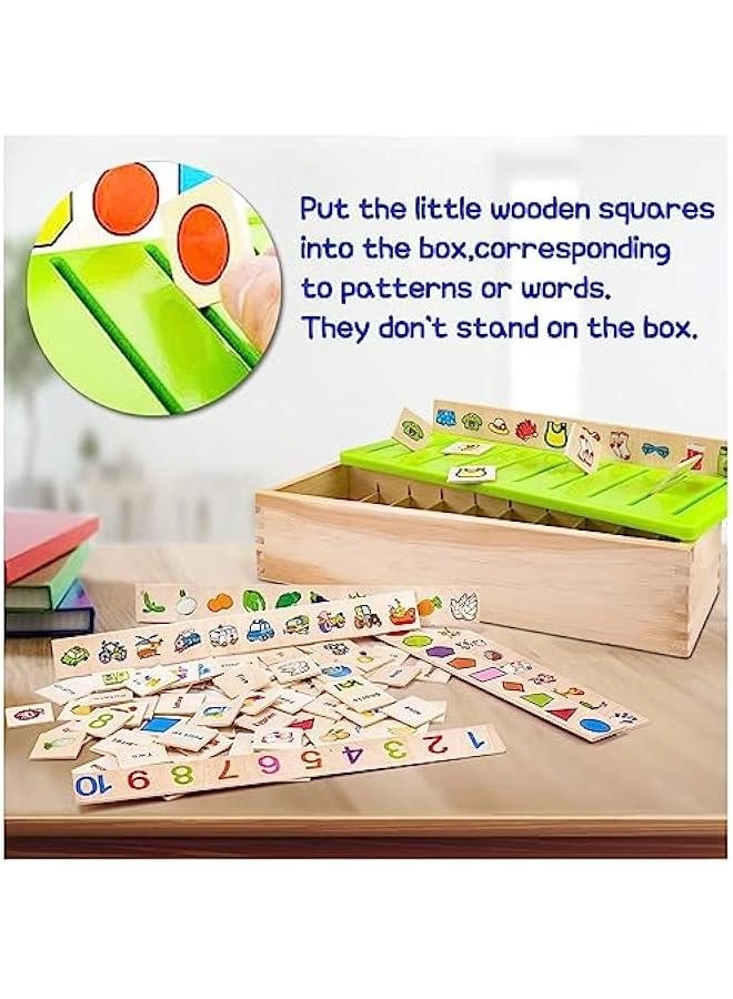 Wooden Montessori Toys - Age 1 2 3 4 8 boards 80 little wooden blocks
