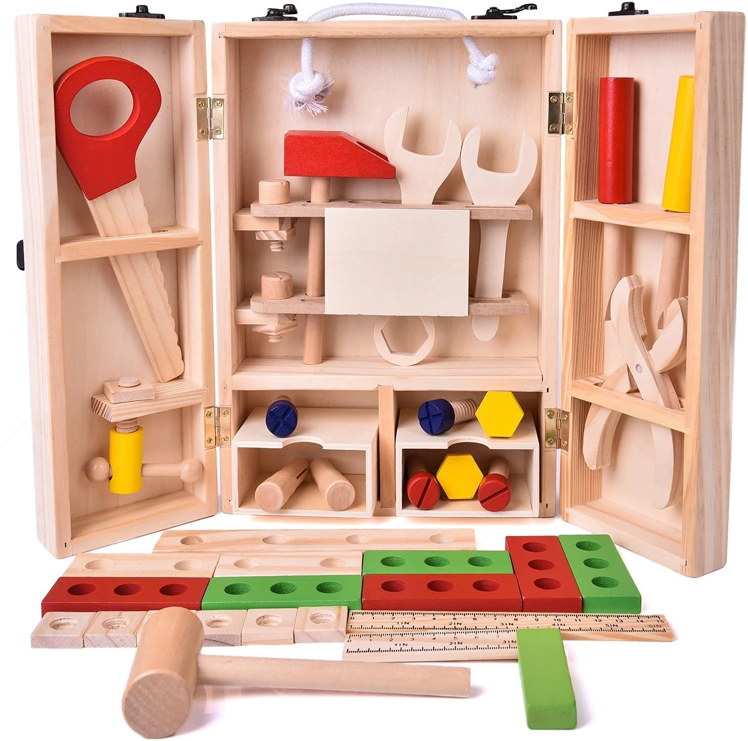 Alyasameen Wooden Toolbox Kit - Construction
