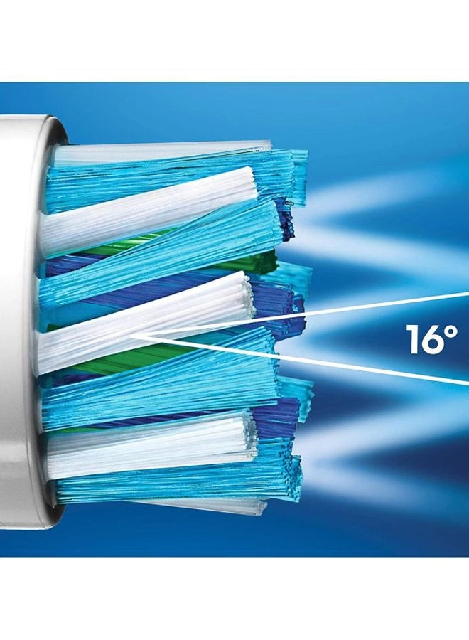 3D White Replacement Head - 2-Piece White/Blue