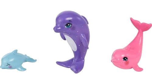 Dorinda Dolphin Doll - 6-in Removable Tail + Dolphin Figure - 3 Figures