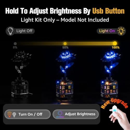 Lego Upgrade Light Kit (76784) - Black Dahlia Flower Wednesday