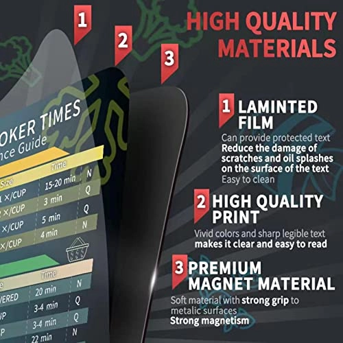 Air Fryer Magnetic Cheat Sheet - durable magnetic materials 2 Magnet Sheets