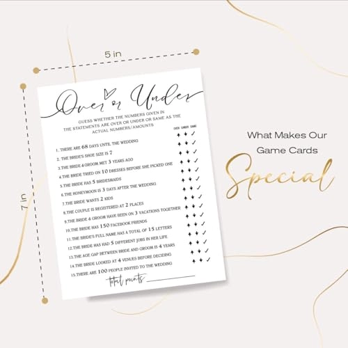 Bridal Shower Bingo - 25 pieces Unisex-Adults