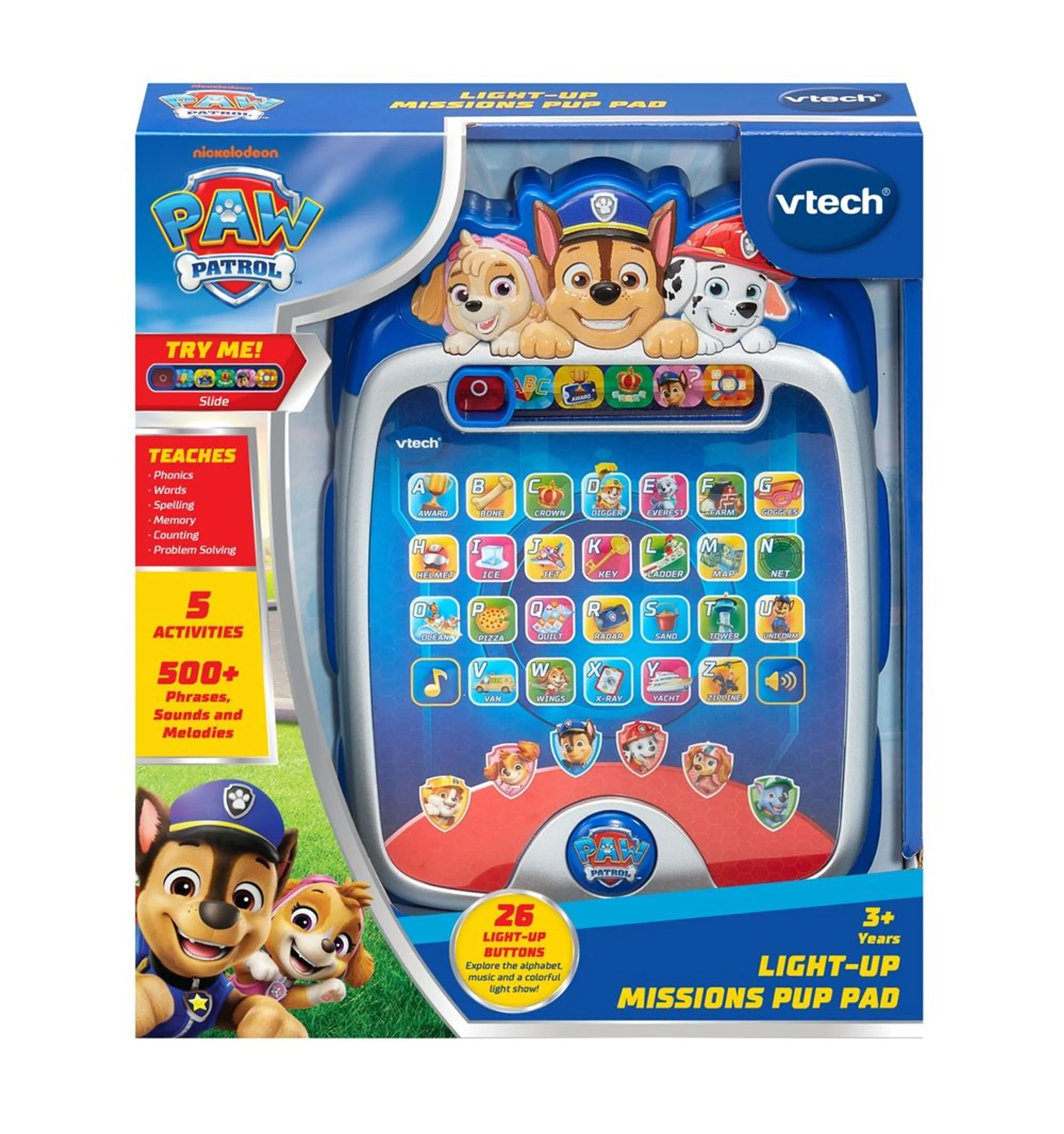 Paw Patrol Learning Tablet - 26 light-up letters Ages 3+