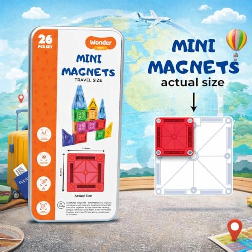 Mini Magnetic Blocks - 26 pcs