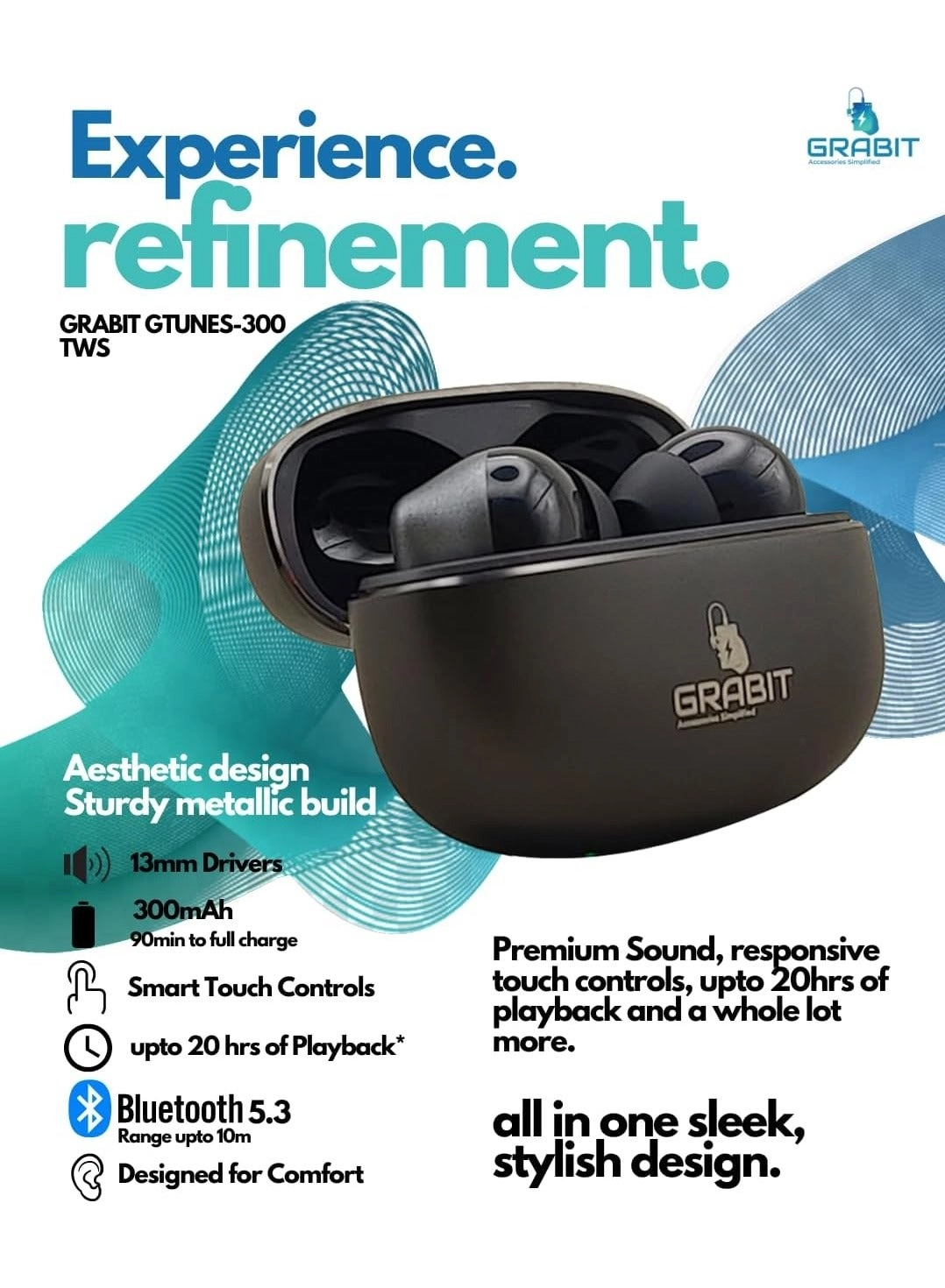 GTUNES-300 Wireless Earbud