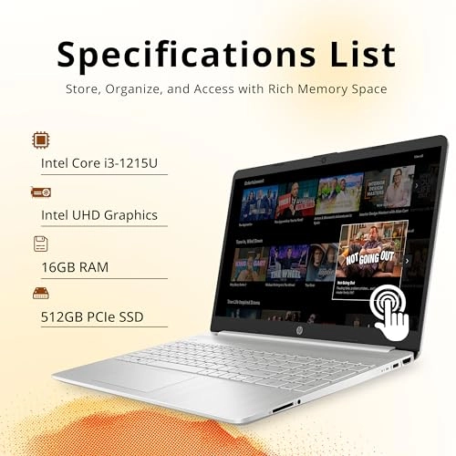2023 Touchscreen Laptop - 15.6'' Core i3 16GB DDR4 512GB SSD