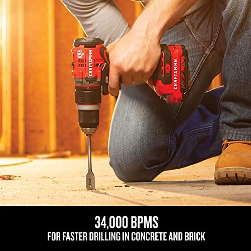 V20 Hammer Drill - Cordless 1/2 Inch 2 Batteries Included