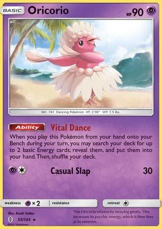 Pokémon Oricorio 55/145 - English + Toploader
