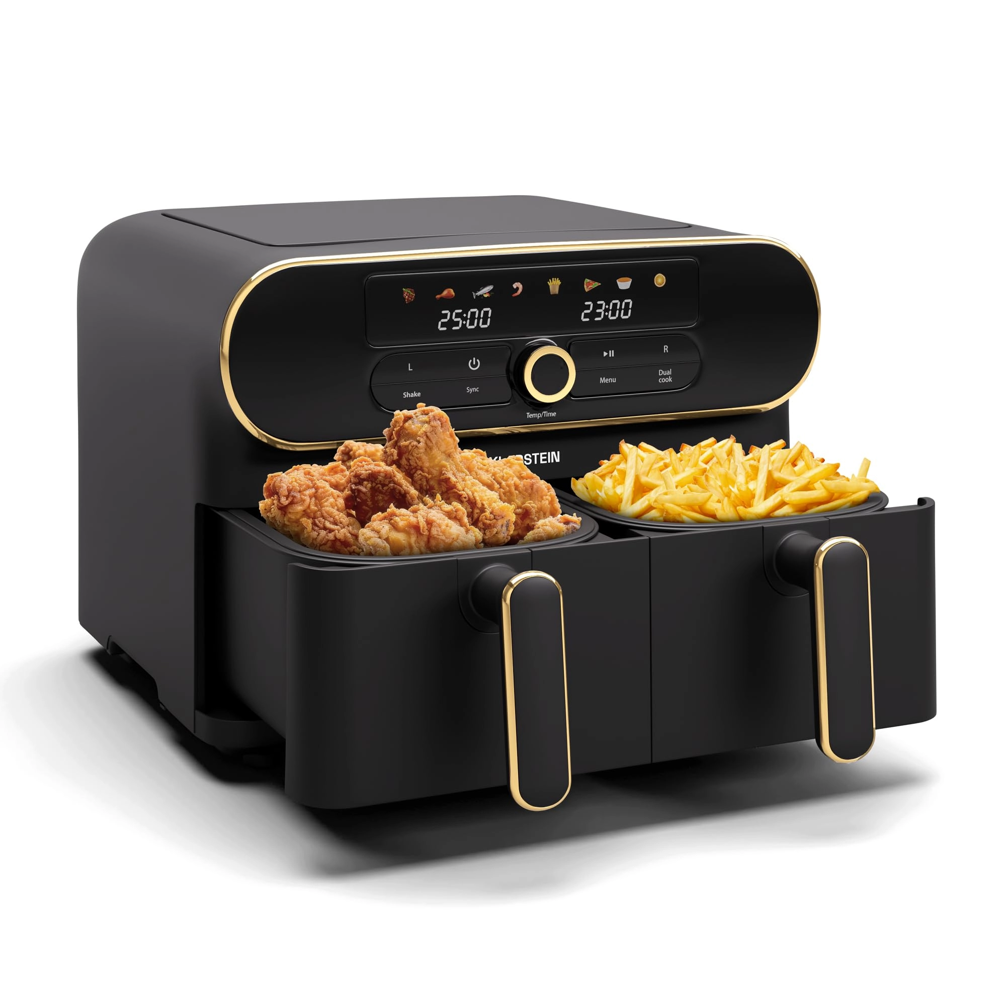 Klarstein AuraAir Color Touch Dual FRY3-AuraAirCTBl/Gol