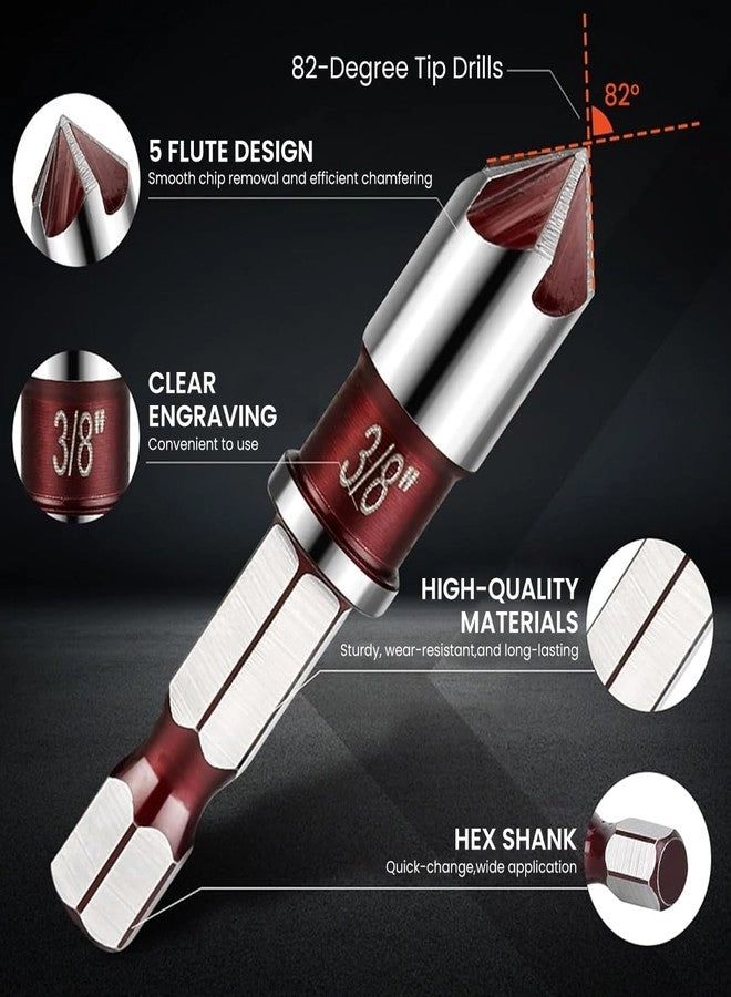 Countersink - Carbide Tipped 5Pcs