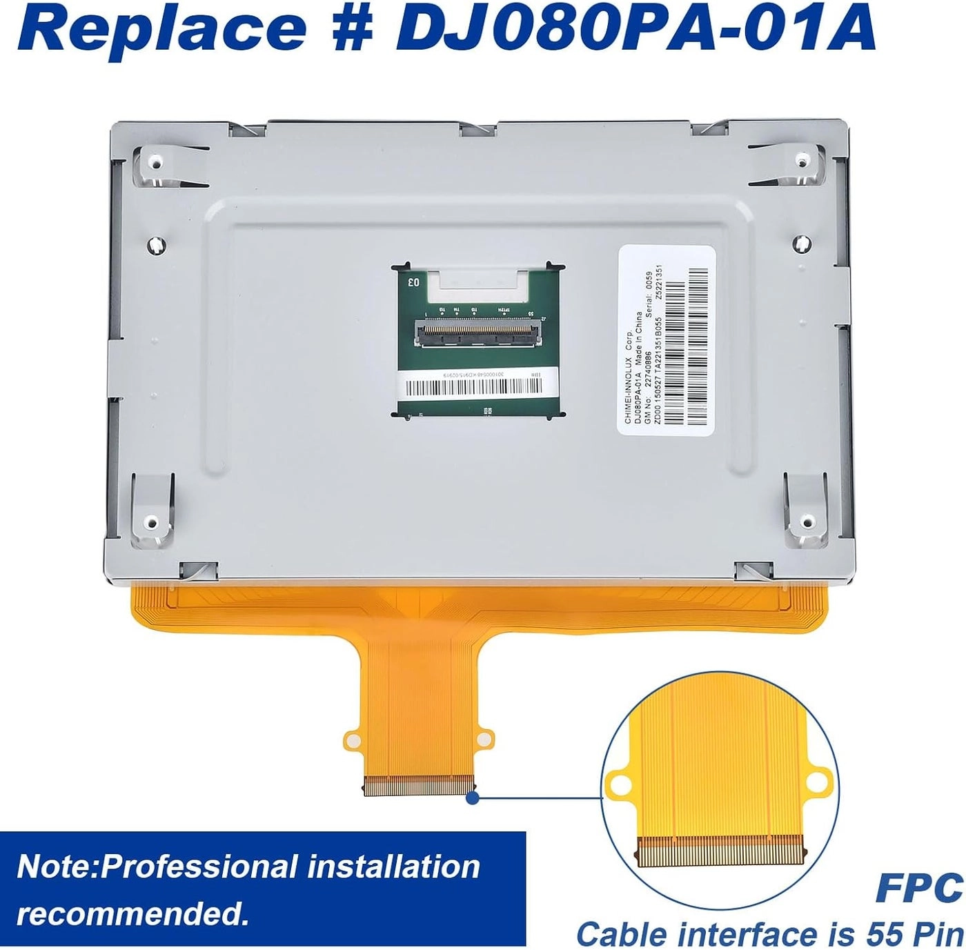 Touch Screen Digitizer LCD Monitor - 8"