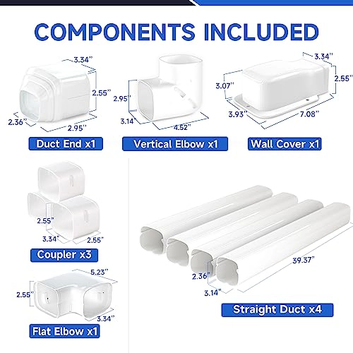 Mini Split Line Set Cover Kit - 3" 14 Ft PVC