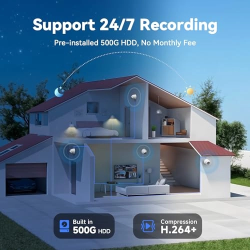 5MP Lite Security Camera System - 4pcs 4 channels 5MP Lite