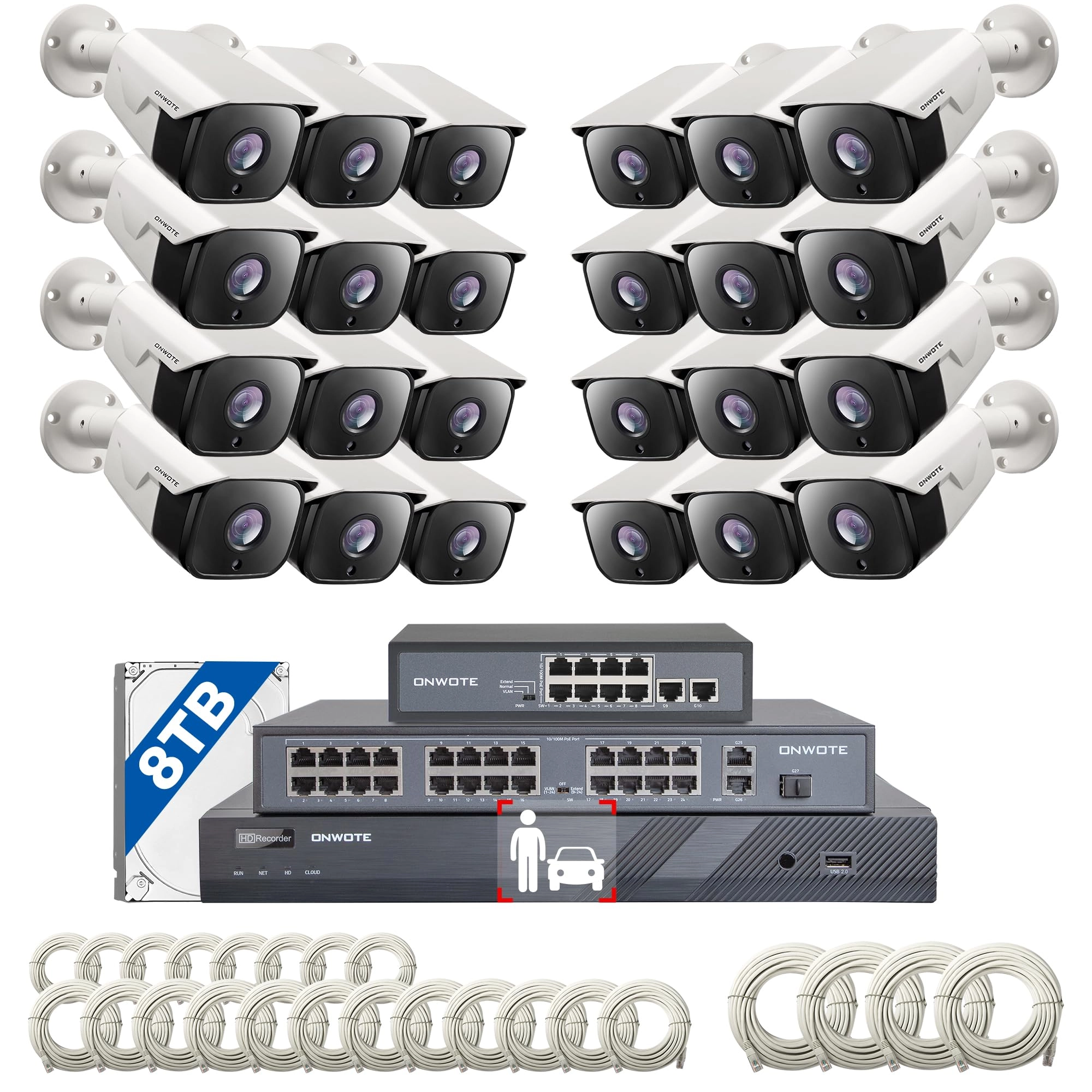 ONWOTE 32 Channel 4K NVR - 24 5MP