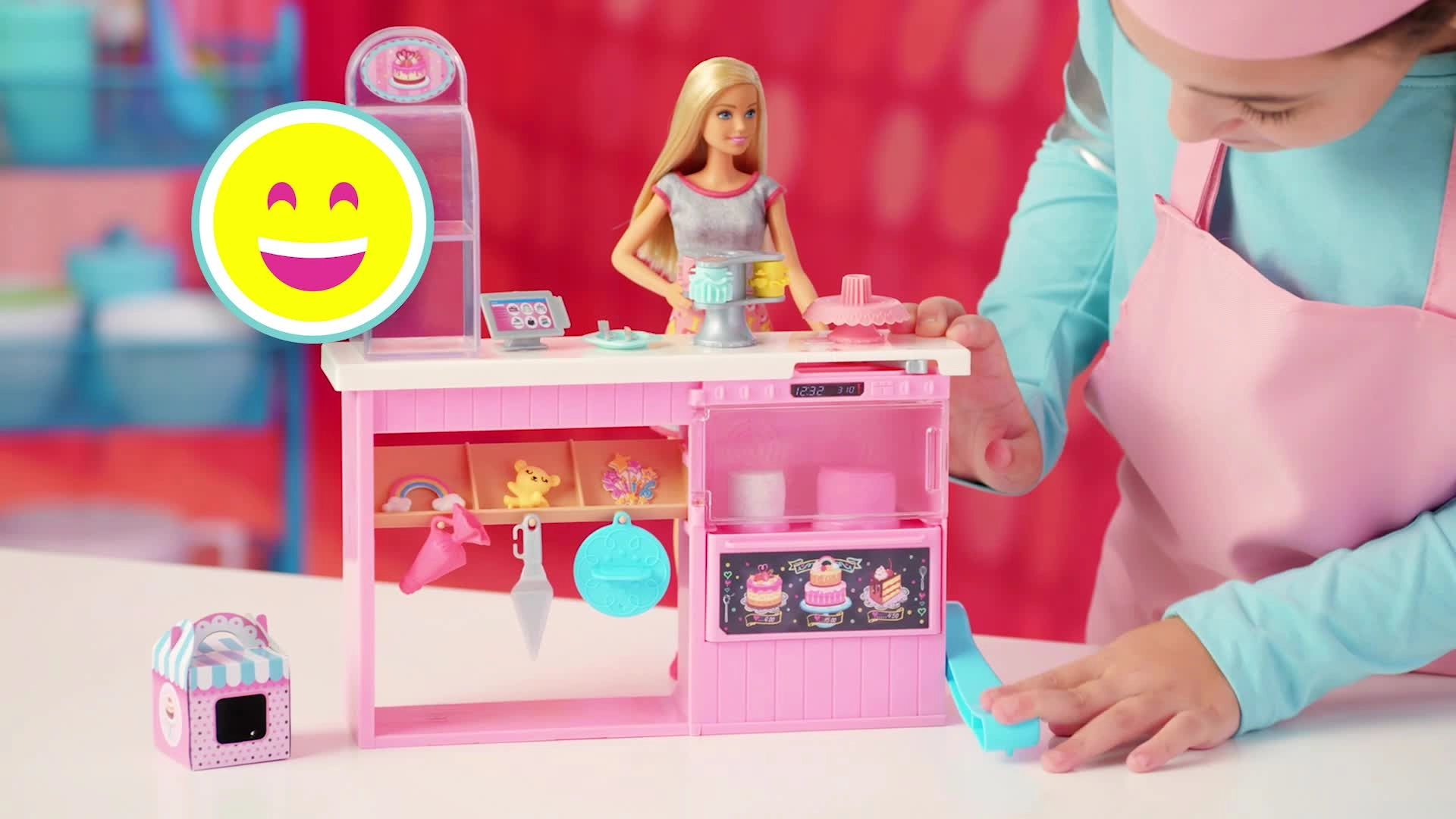 Cake Decorating Playset - Blonde Doll Baking Counter