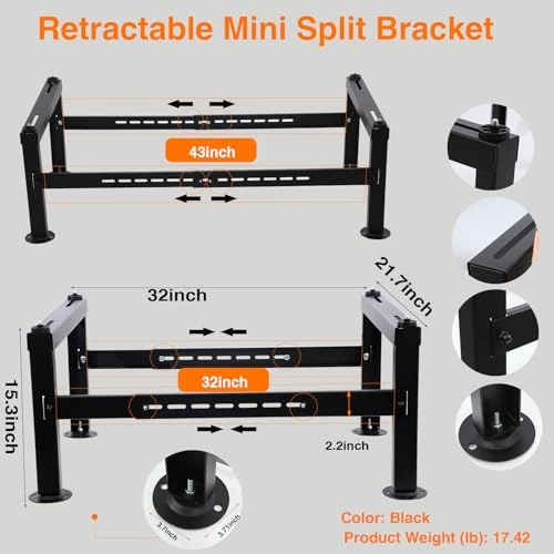Mini Split Ground Stand - 9000-36000 BTU