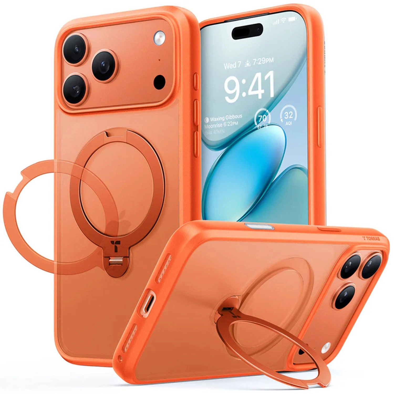 Ostand Spin Silicone Case with MagSafe for iPhone 17 Pro Max