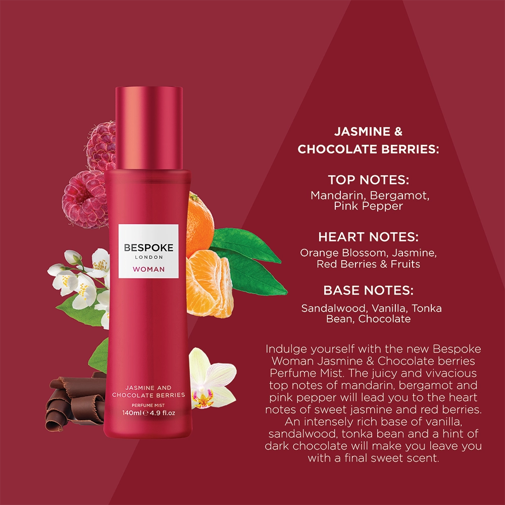 Jasmine & Chocolate Berries Perfume Mist - 140ml