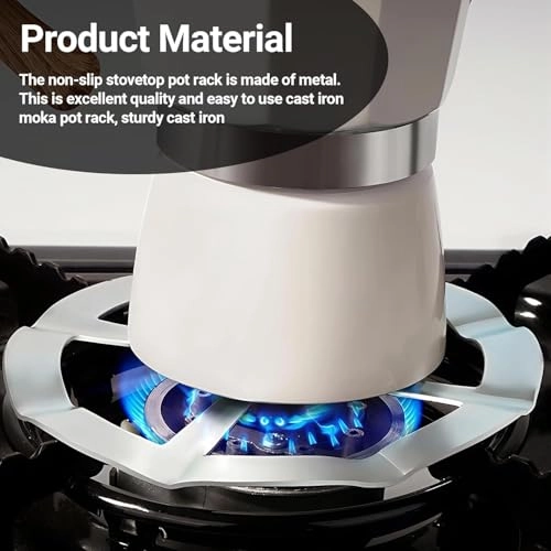 Moka Pot Stoves Holder - 2PCS 13cm silver + black
