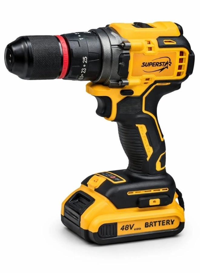 SuperStar Cordless Drill Driver - 48V 2x21V 7500mAh Kit