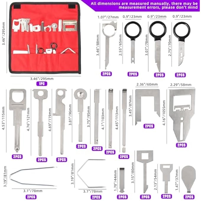 Radio Removal Keys Tool Kit - MercedesBmwVwAudiFord