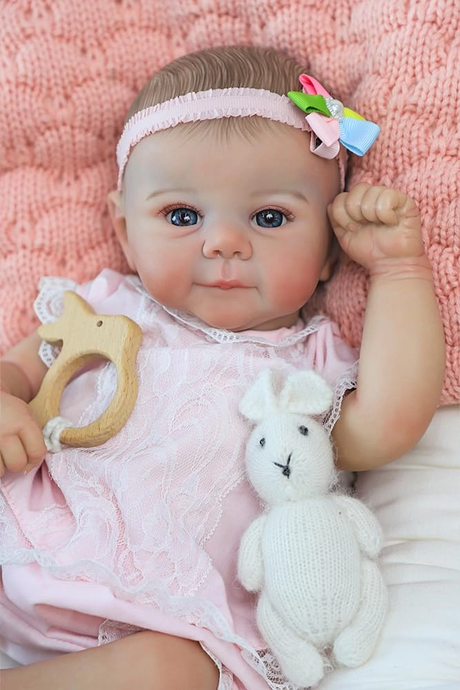 Reborn Baby Doll - 18'' Soft Weighted Cloth Body & Vinyl Limbs African American Ages 3+