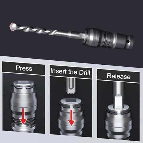 Rotary Hammer Adapter - 12 Volts Battery Powered Impact Bits