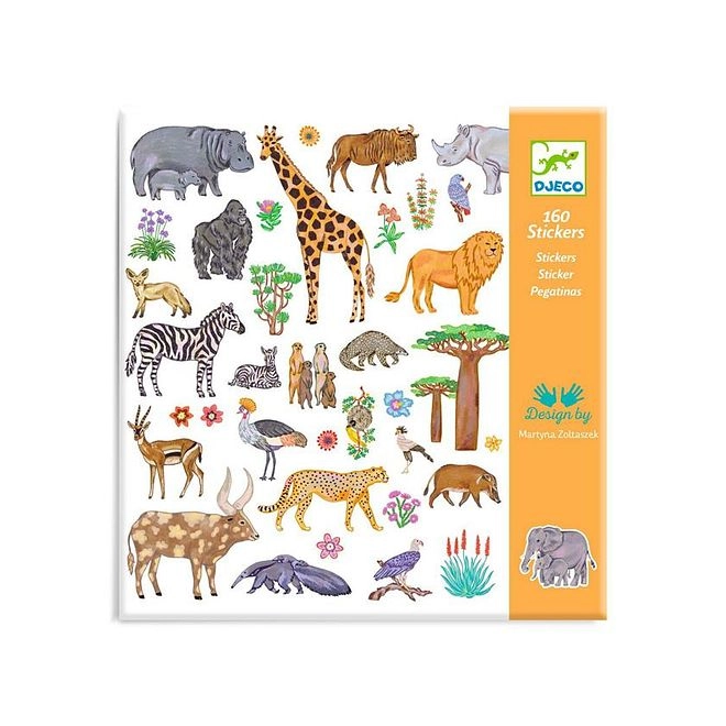 Animals Stickers - 160 Piece