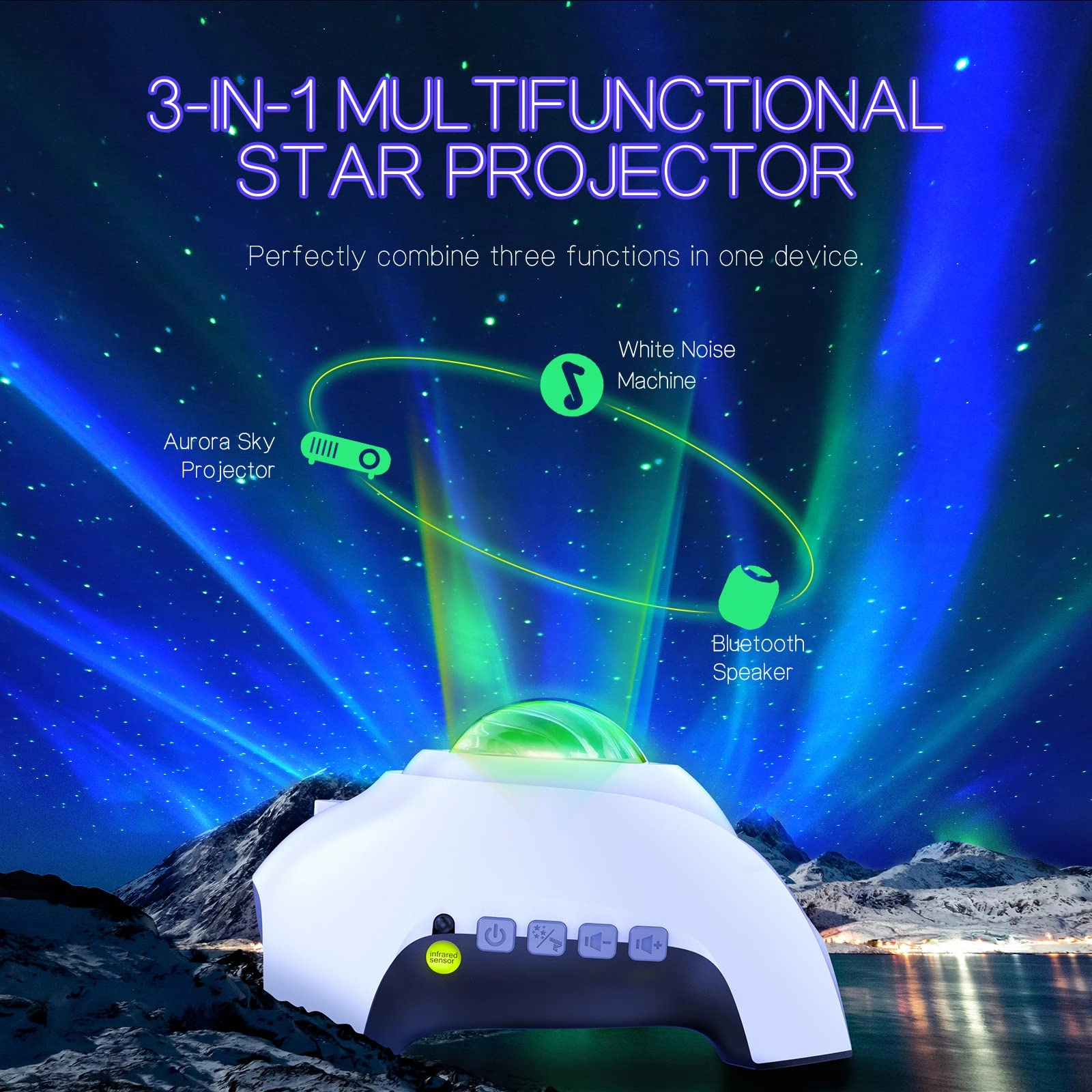 Northern Galaxy Light - 33 Light Effects Bluetooth Speaker