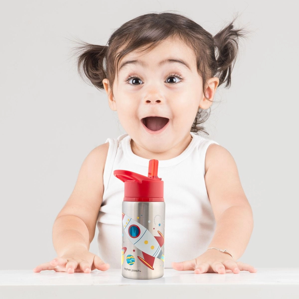 Stainless Steel Water Bottle Flip Top Spout 532 ml