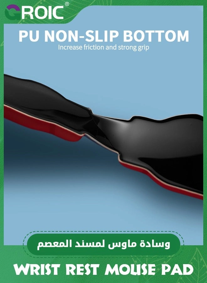 Mouse Pad - Red + Keyboard Wrist Rest