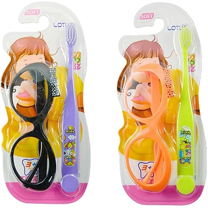 Children's Toothbrush Set with Sunglasses - Mixed Colors 1-Piece Pack