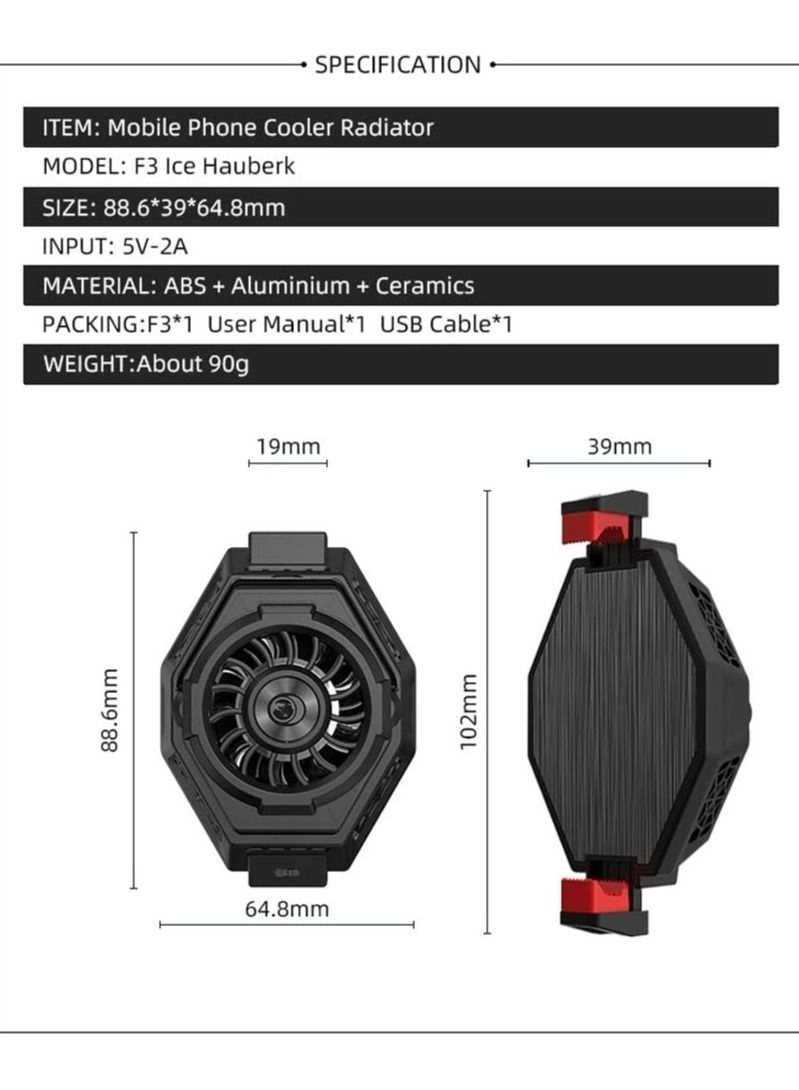 MB-F3 - mobile phone cooler Black