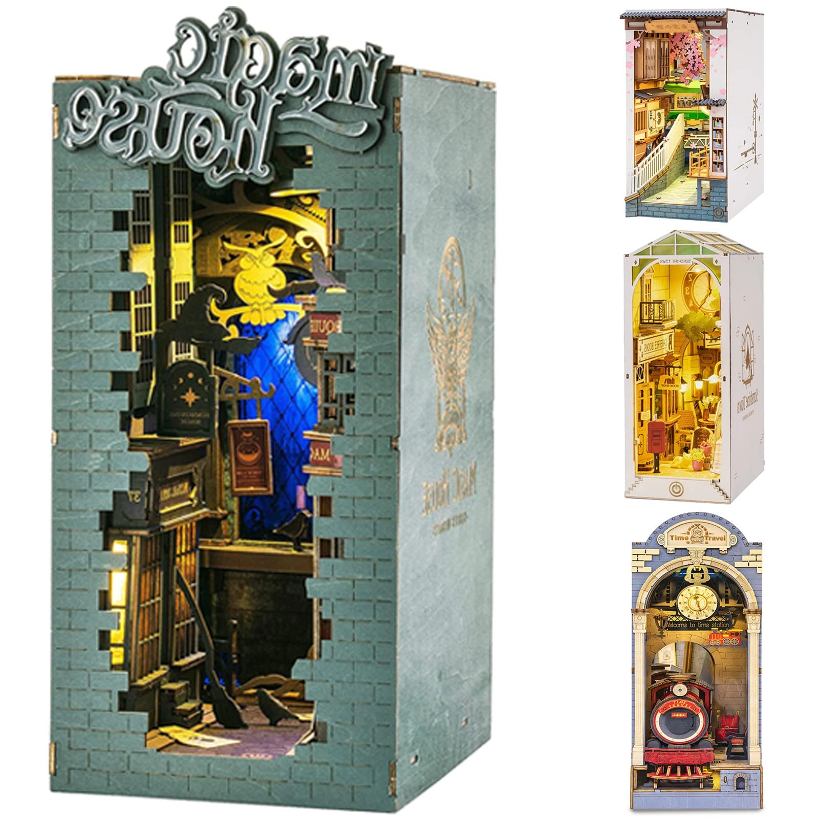 DERJLY Book Nook Kit - LED Wood