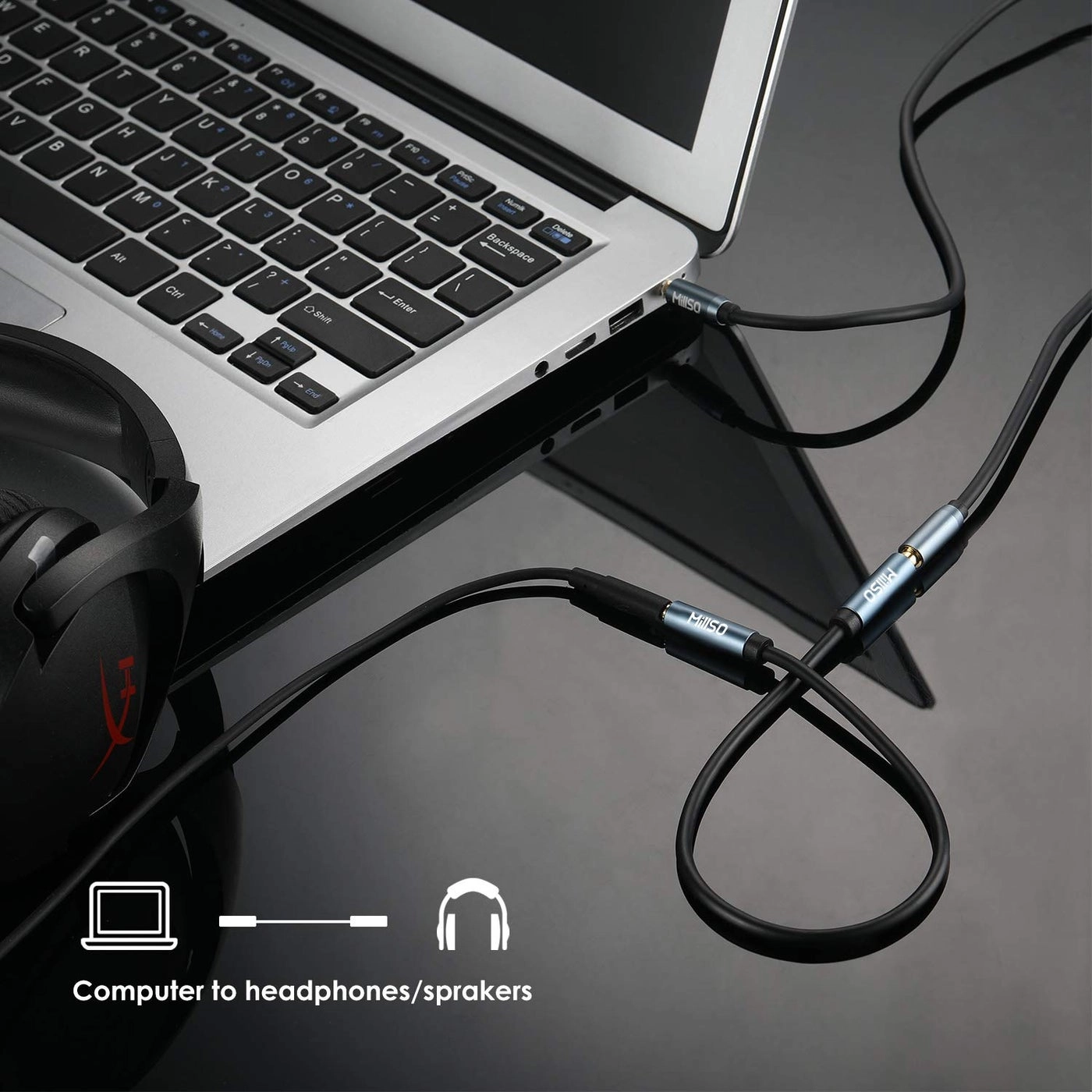 1/8" 3.5mm Female to Female Adapter Cable TRS - 15cm/6inch