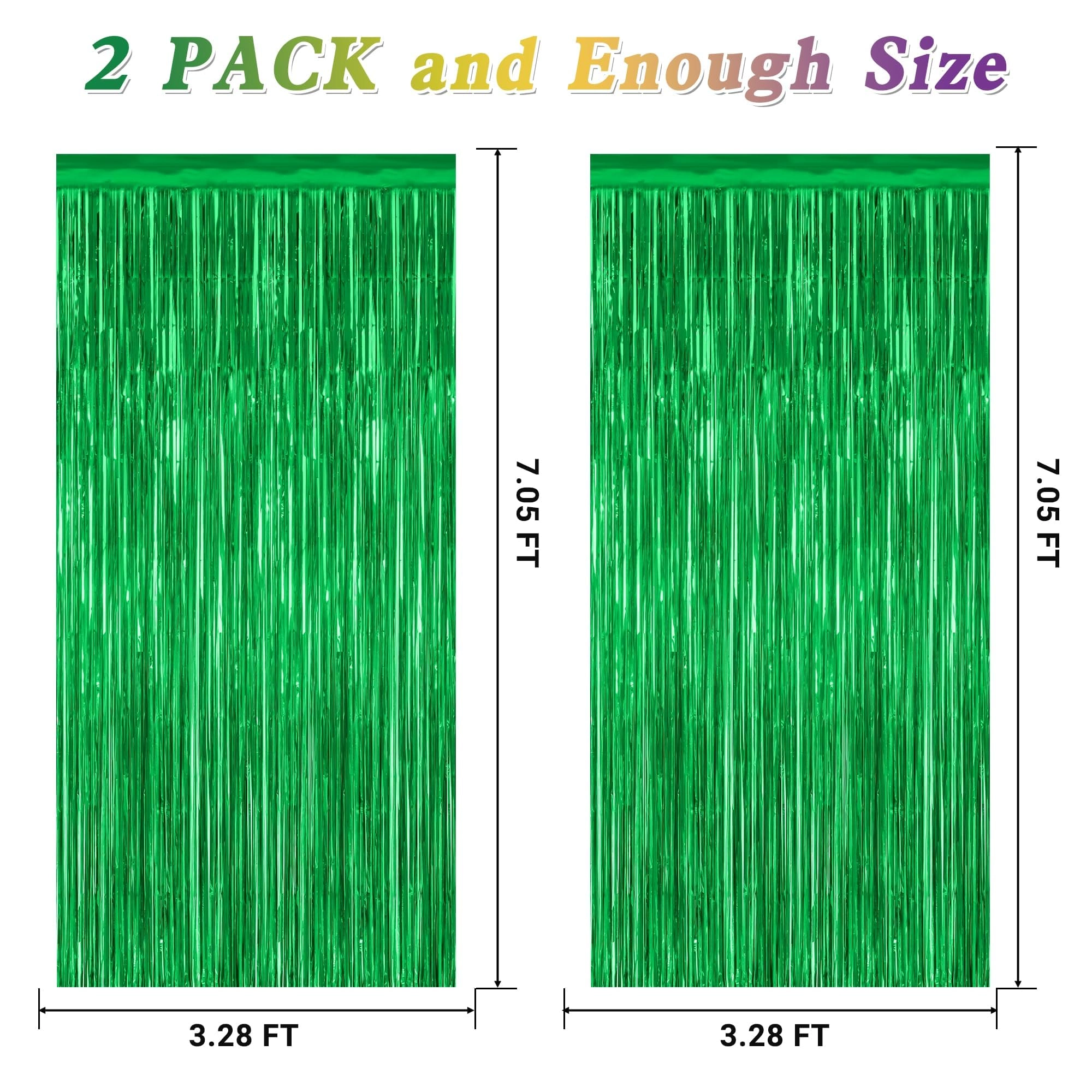 FoilCurtain-Goldgreen - 2 Pack St Patrick