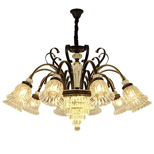 Sputnik Chandelier - Black and gold 10 head