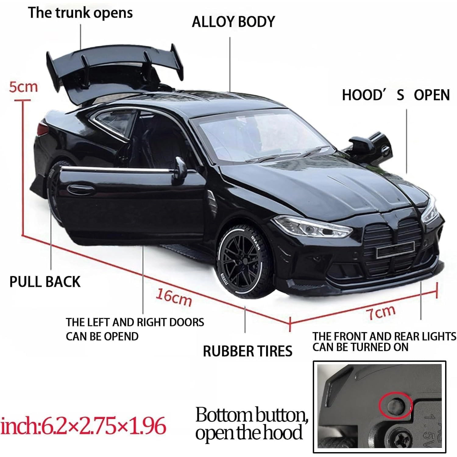 Metal Pullback Car - 1:32 1 pcs