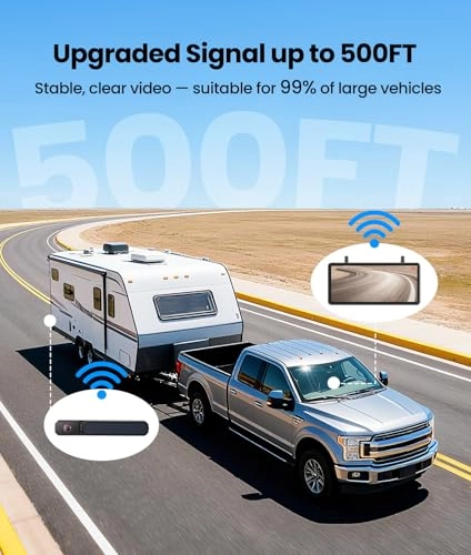 Dual Camera Car Reversing Camera System - Night Vision Wireless 1080p