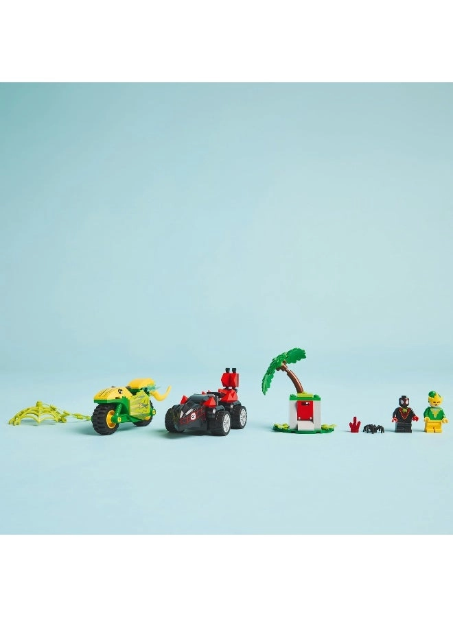 Marvel Spidey & His Amazing Friends Spin & Electro Dinosaur Vehicle Chase