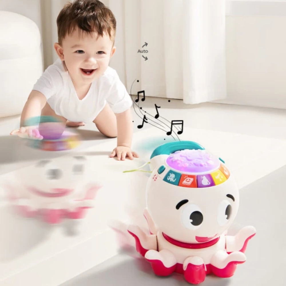 Musical Moving Chasing Octopus - Suitable for 6 Months & Above.