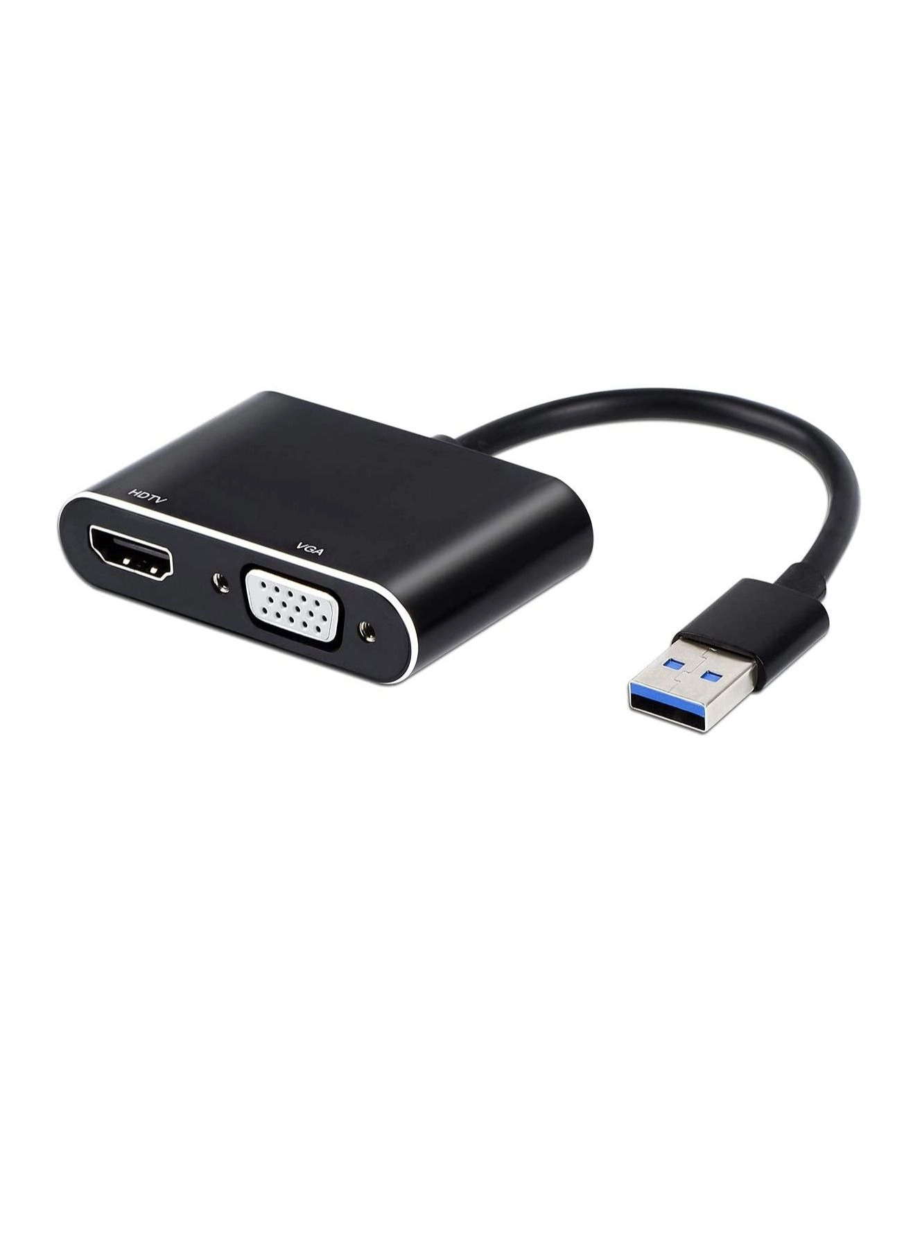 DKURVE USB 3.0 to HDMI VGA Adapter - 1080P