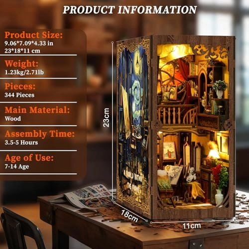 Book Nook Kit - Insertable Dust Protection Plate Miniature Dollhouses