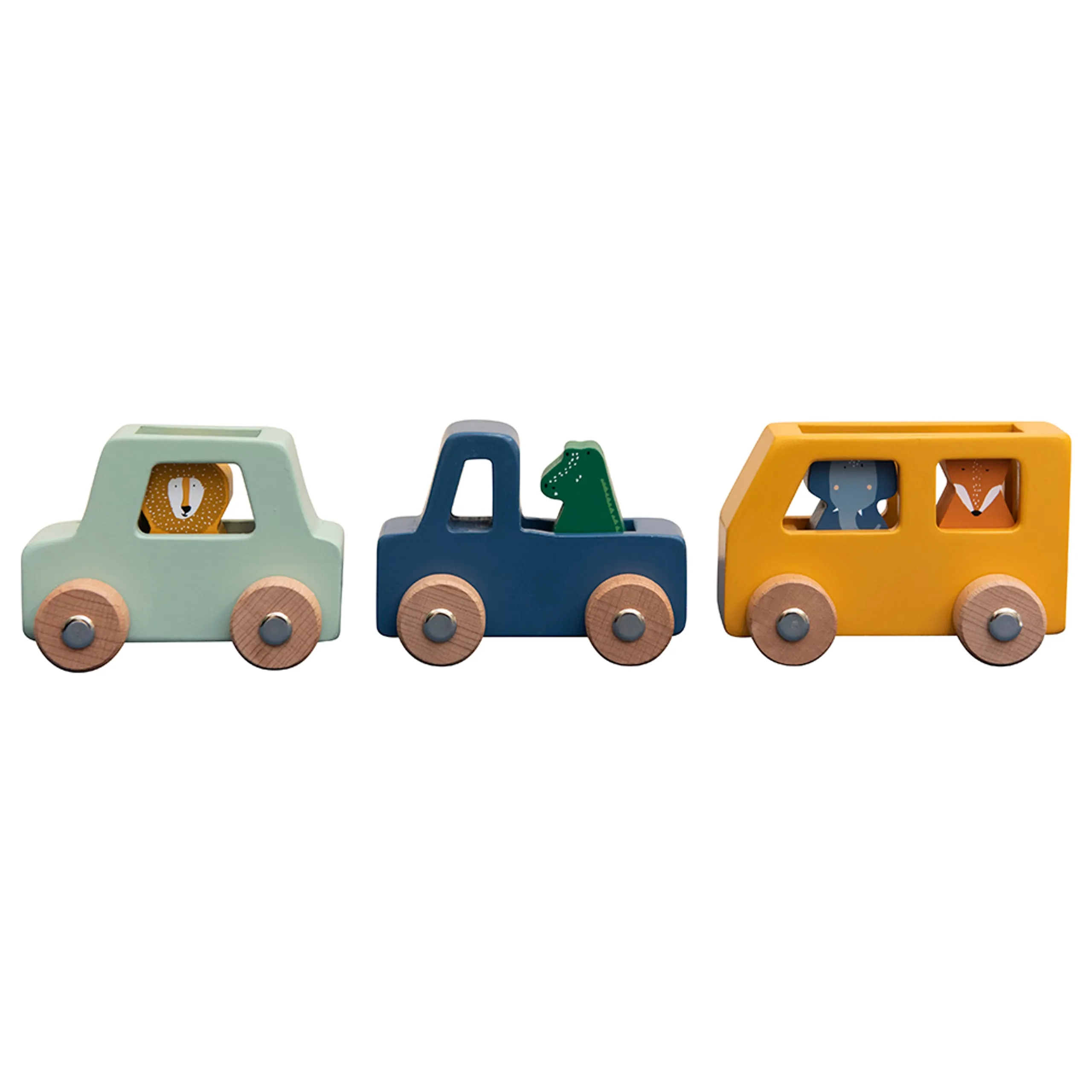 Wooden Animal Construction Car Set - Suitable for 18 months and above 4 Pcs