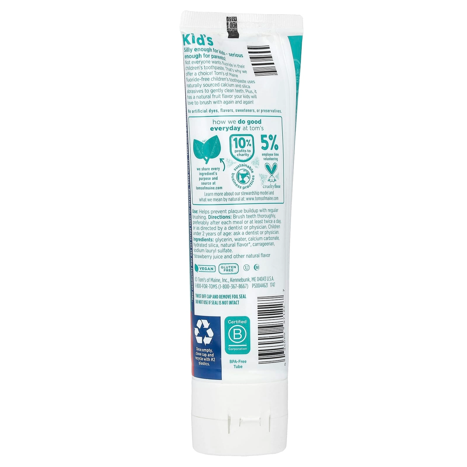 Kid's Natural Silly Strawberry Toothpaste Ages 2+ 144 g